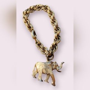 Napier Gold Bracelet Elephant  Charm Bracelet